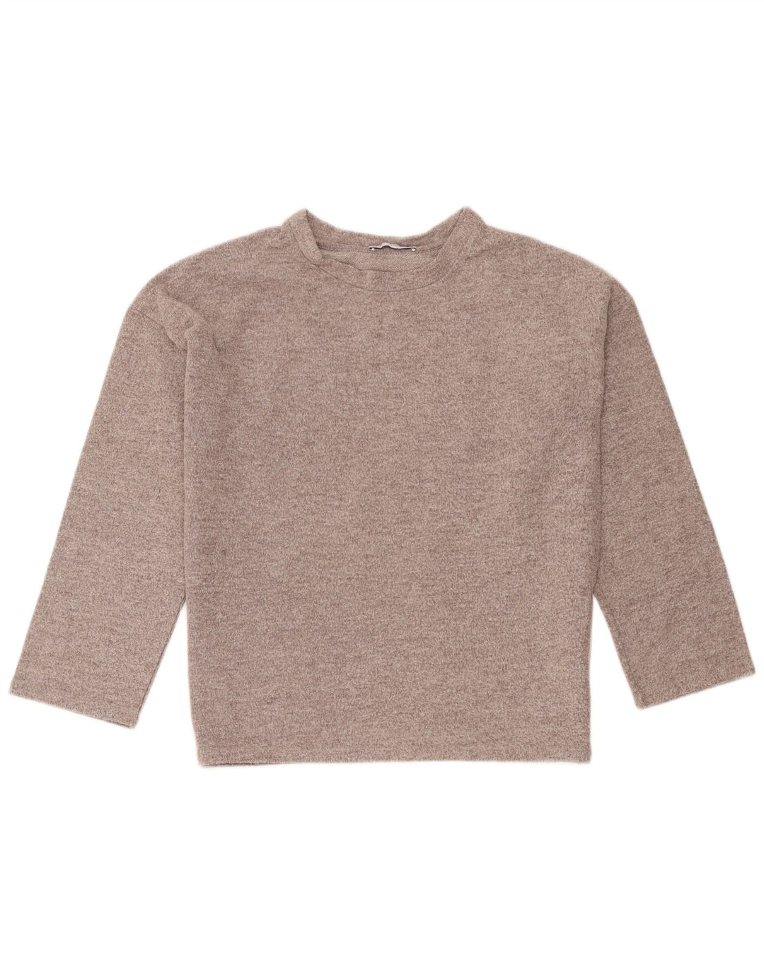 Zara Dame Trafaluc Oversized Top Langærmet UK 10 Small Brown Flecked