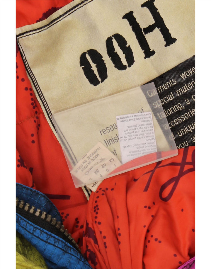 Vintage Ski Jumpsuit til mænd med hætte IT 52 Stor blå farveblok polyamid