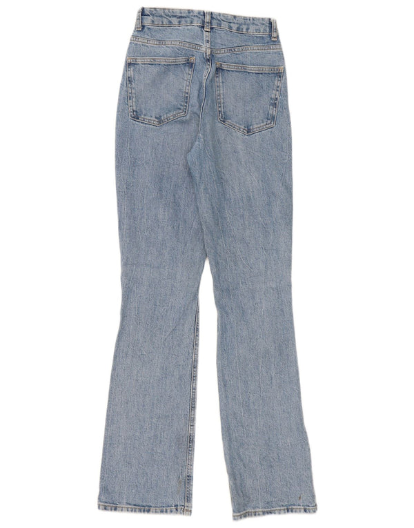 Zara Womens High Waist Bootcut Jeans EU 34 2XS W24 L33 Blue Cotton