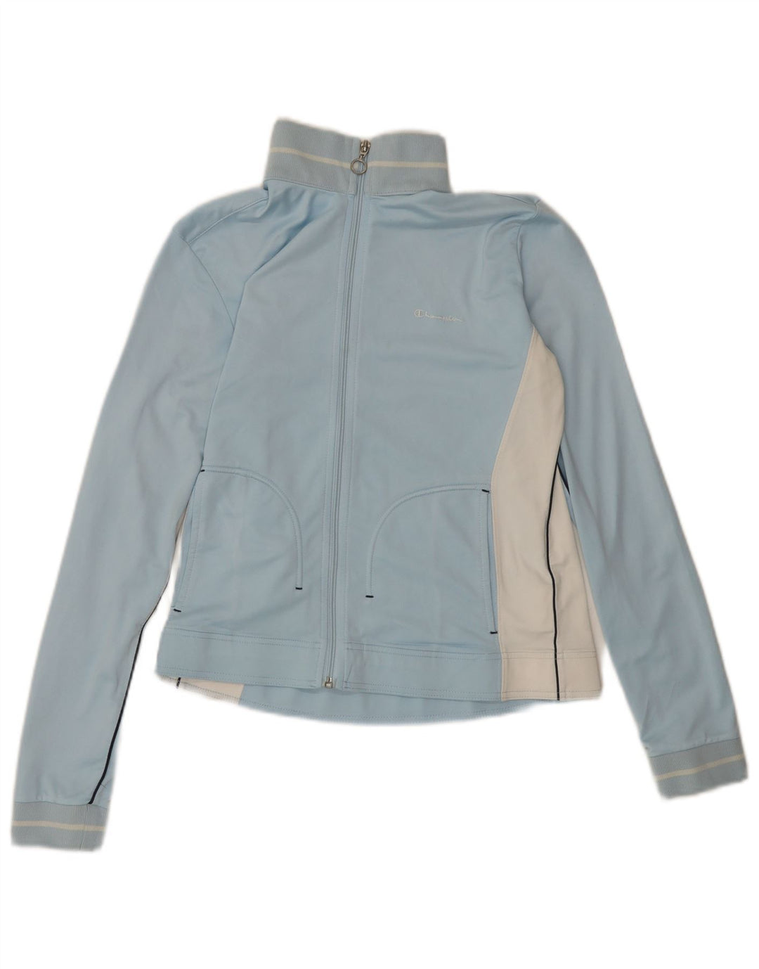 Champion Womens træningsdragt Topjakke UK 14 Large Blue Colourblock Polyester