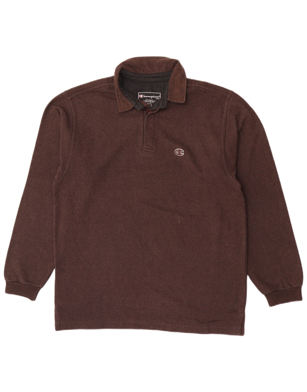 Champion Langærmet poloshirt til mænd Stor brun bomuld