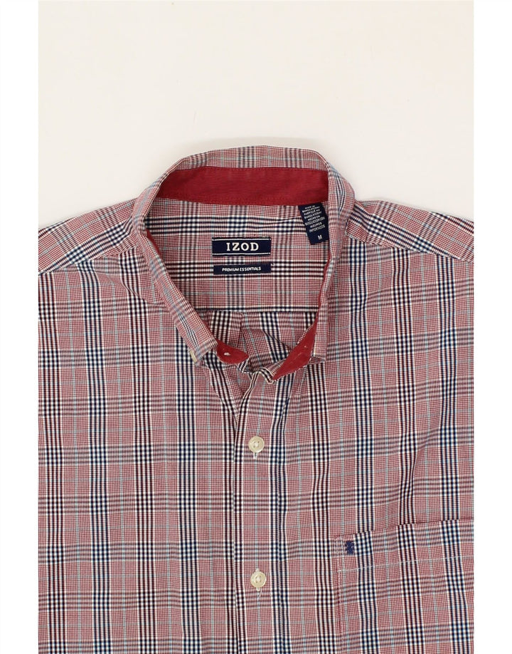 IZOD Mens Shirt Medium Red Check Cotton Vintage Izod and Second-Hand Izod from Messina Hembry 
