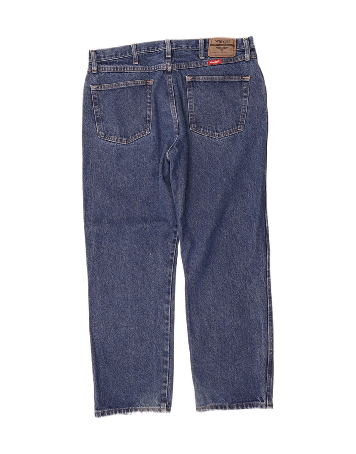 Wrangler Herre Regular Fit Straight Jeans W36 L29 Blå Bomuld