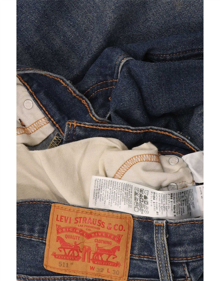 Levi's Herre 511 Slim Jeans W32 L30 Blå Bomuld