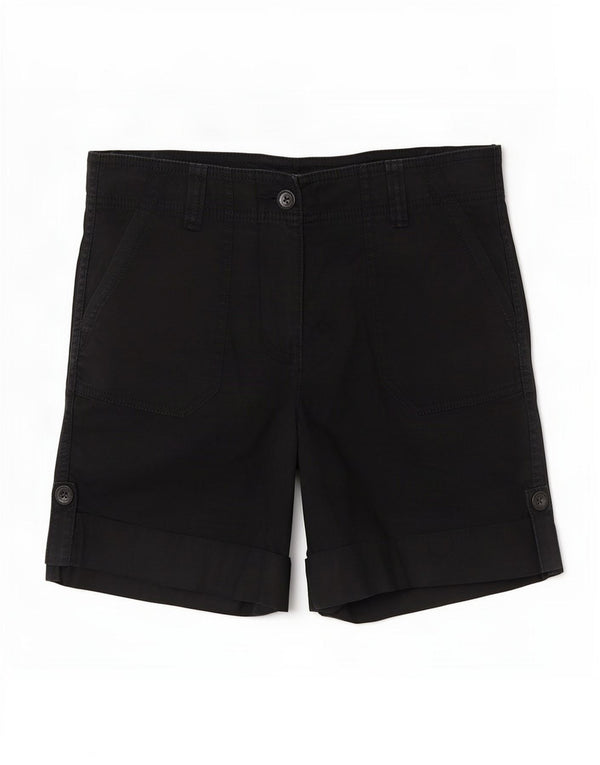 Marks & Spencer Womens Chino Shorts UK 10 Small W32 Black Cotton