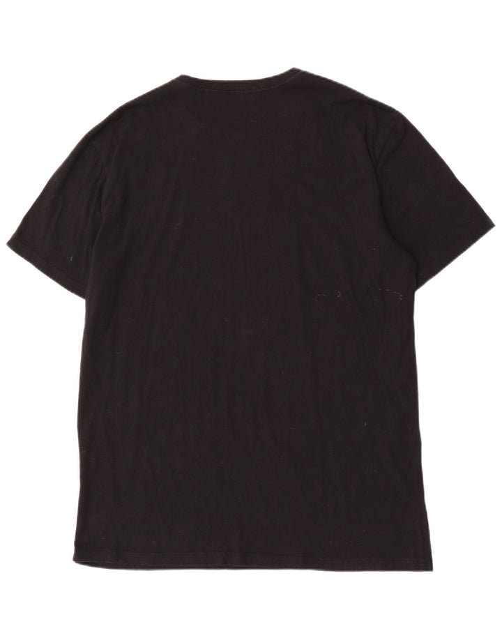 Quiksilver Herre Regular Graphic T-Shirt Top Stor Sort Bomuld