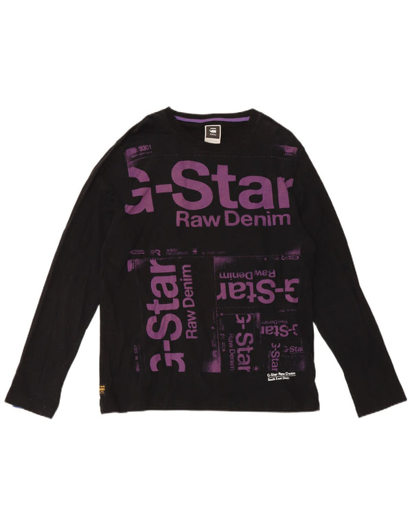 G-Star Herre Grafisk Top Langærmet Stor Sort Bomuld