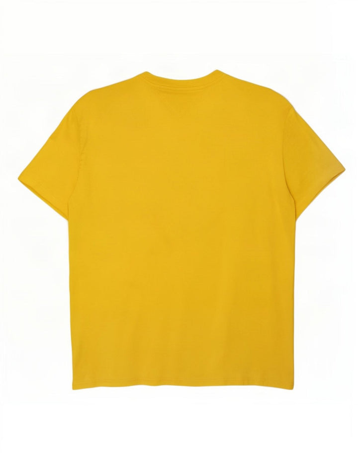 Tommy Hilfiger Herre grafisk T-shirt Top Medium Gul Bomuld