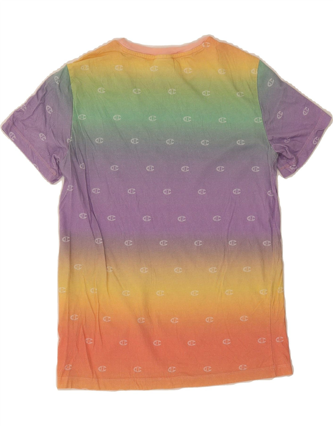 CHAMPION Womens Graphic T-Shirt Top UK 10 Small Multicoloured Colourblock Vintage Champion and Second-Hand Champion from Messina Hembry 
