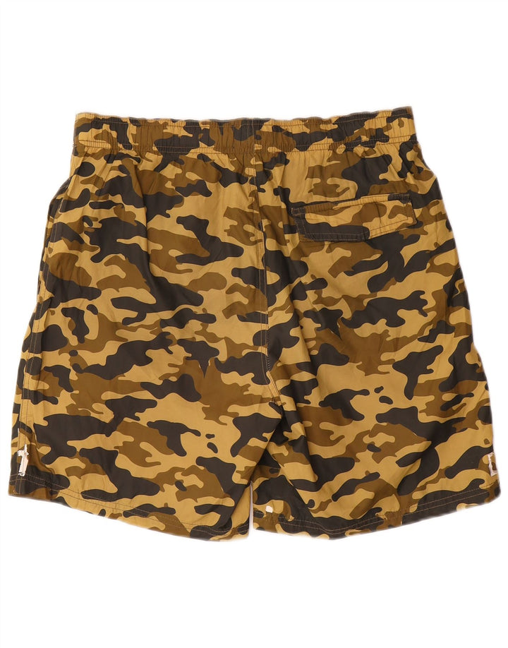Zara Herre grafiske svømmeshorts Medium Brun Camouflage Polyester