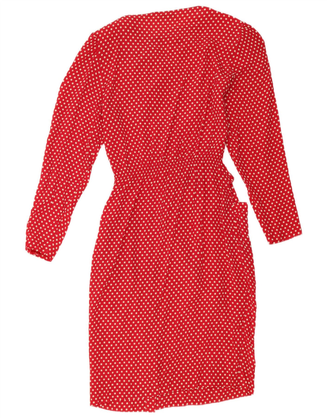 Modyva Langærmet skjortekjole til kvinder IT 44 Medium Rød Polka Dot