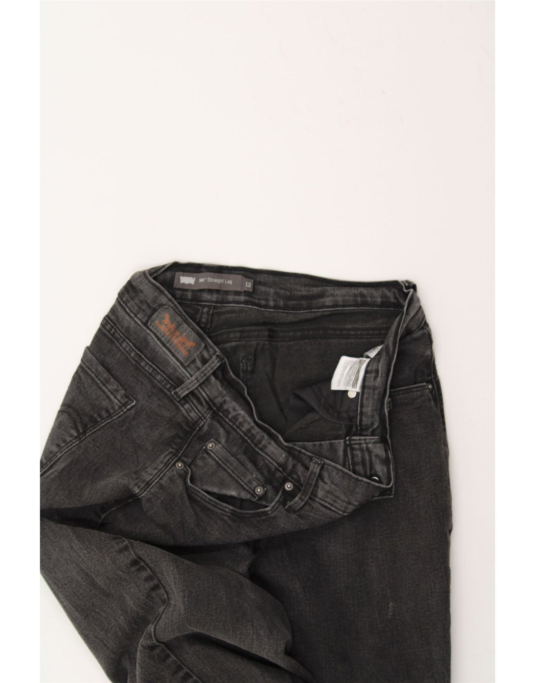 LEVI'S Womens 505 Straight Jeans US 12 Large W32 L28 Grey Cotton Vintage Levi's and Second-Hand Levi's from Messina Hembry 