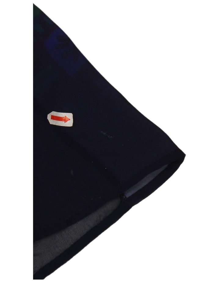 Desigual kvinders abstrakt mønster ærmeløs basiskjole EU 34 XS marineblå