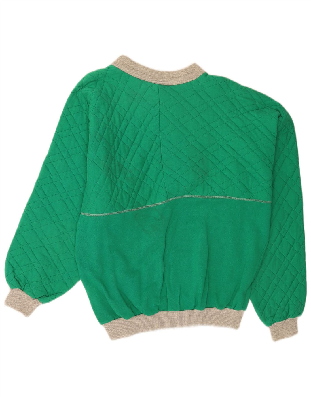 Vintage Herre Grafisk Sweatshirt Jumper Stor Grøn Bomuld Retro