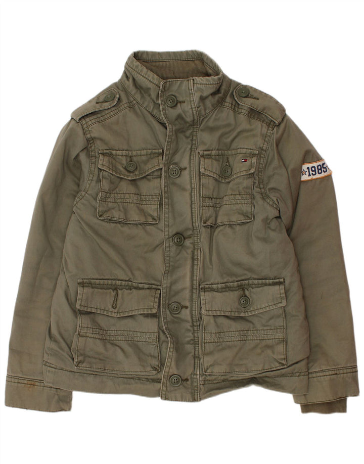 Tommy Hilfiger Militærjakke til drenge 6-7 år Lille Khaki Bomuld