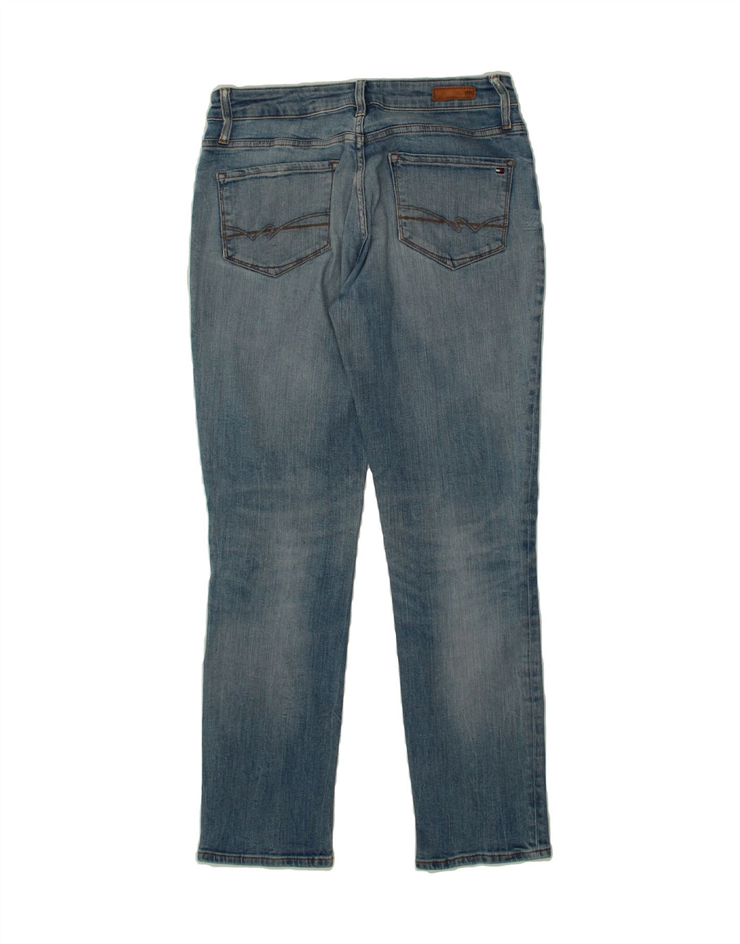 TOMMY HILFIGER Womens Regular Fit Straight Jeans W29 L30  Blue Cotton Vintage Tommy Hilfiger and Second-Hand Tommy Hilfiger from Messina Hembry 