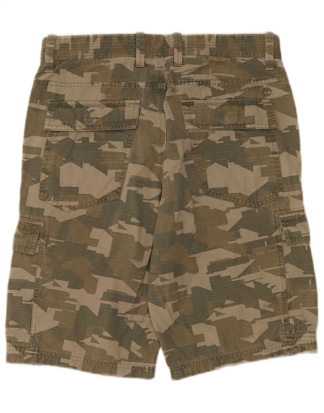 TIMBERLAND Herre Cargo Shorts W31 Medium Khaki Camouflage Bomuld