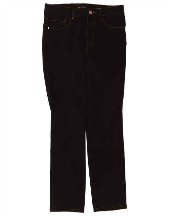 Massimo Dutti Dame Slim Jeans EU 38 Small W28 L30 Sort Bomuld