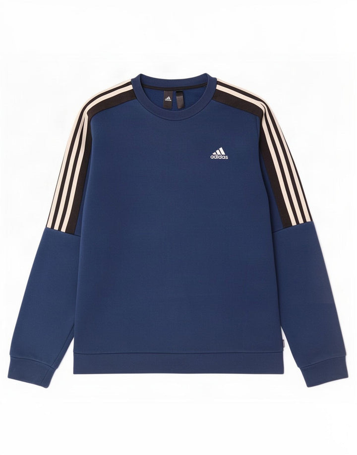 Adidas Sweatshirt Jumper til mænd Medium Blue Colourblock Bomuld