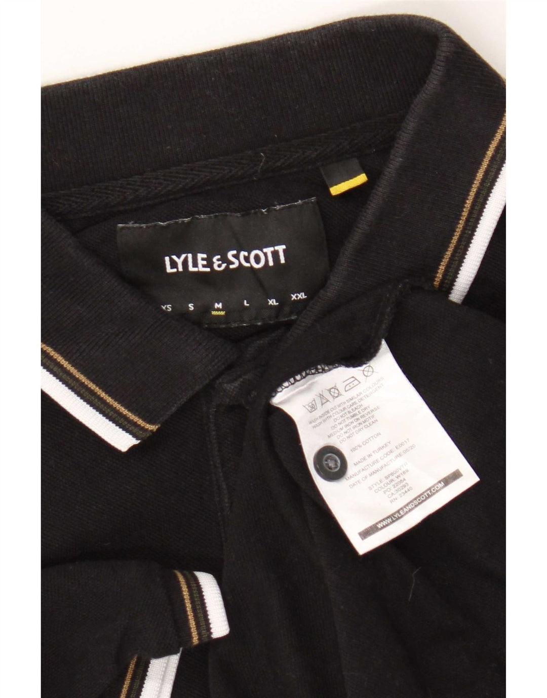 Lyle & Scott herre poloshirt mellem sort stribet bomuld