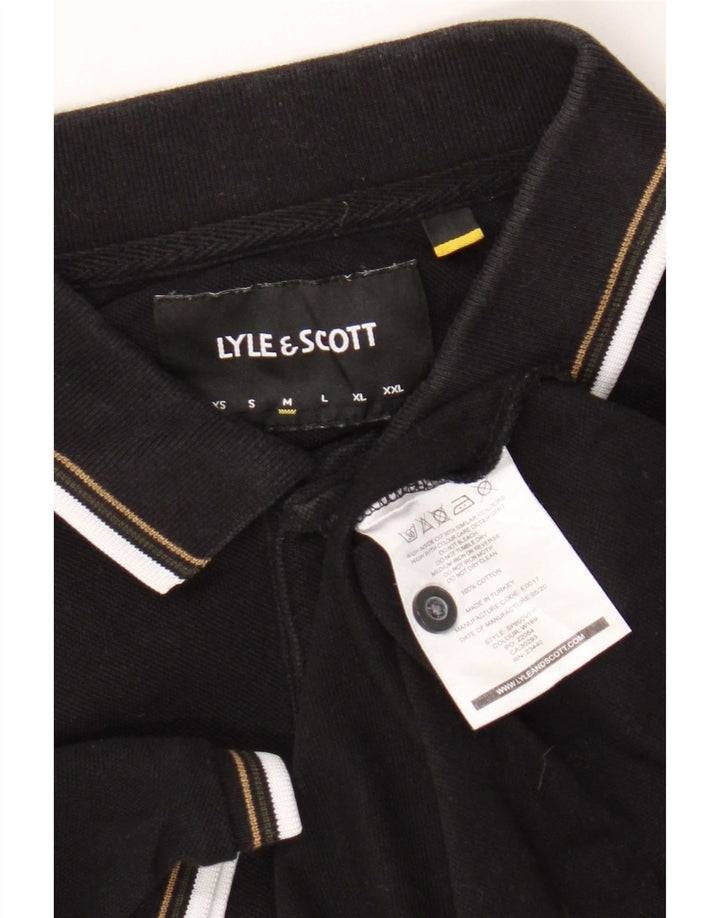 Lyle & Scott herre poloshirt mellem sort stribet bomuld