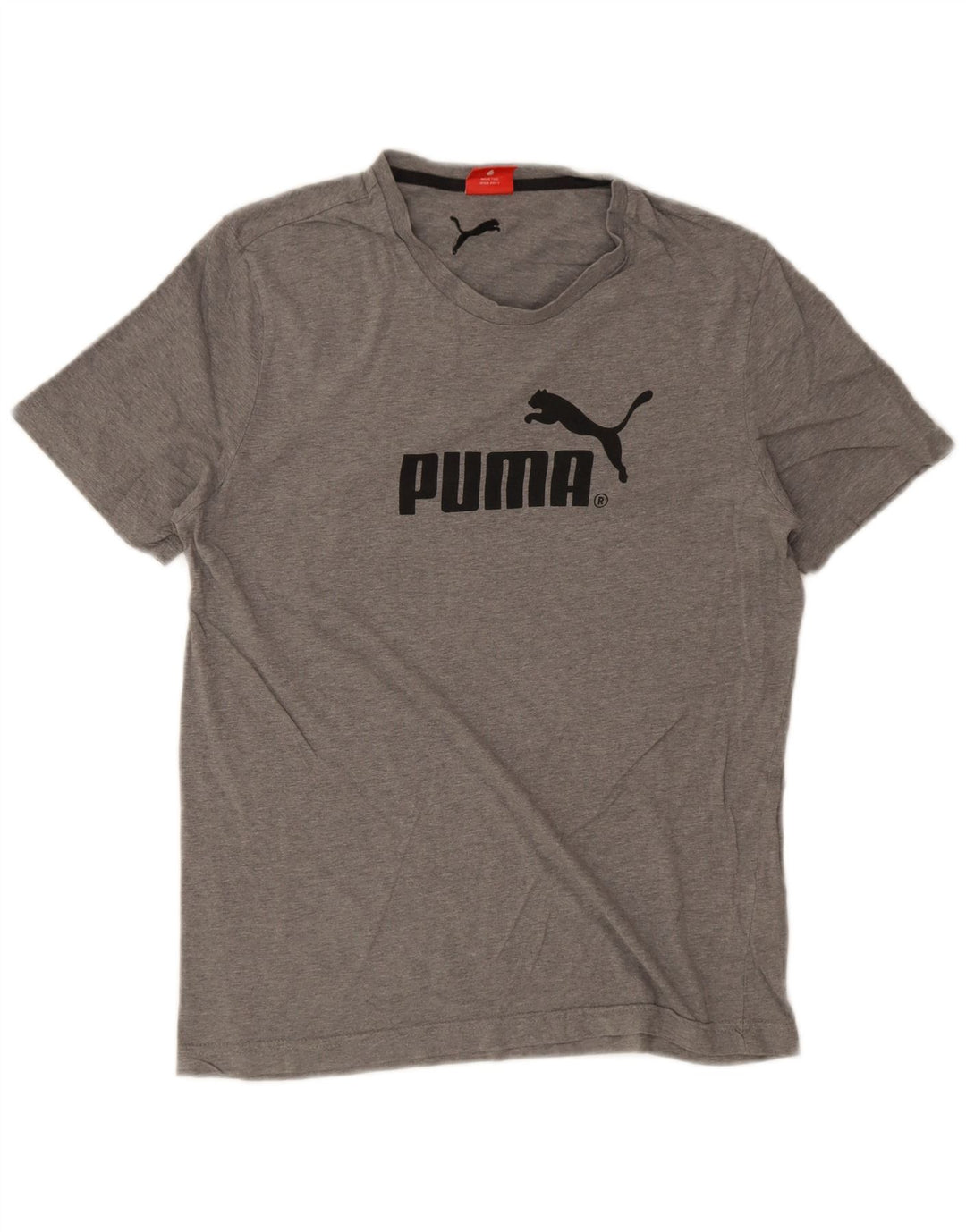 Puma Herre grafisk T-shirt Top Medium Grey Flecked