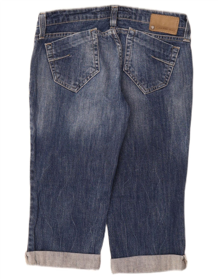 Calvin Klein Bermuda-denimshorts til kvinder W29 Mellemblå bomuld