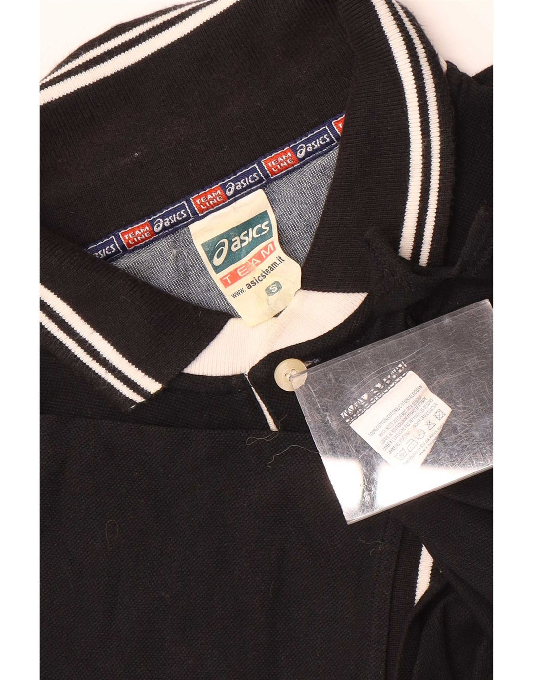 Asics Rugby Polo Shirt til mænd Lille sort bomuld