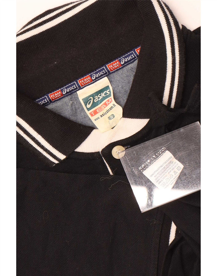 Asics Rugby Polo Shirt til mænd Lille sort bomuld