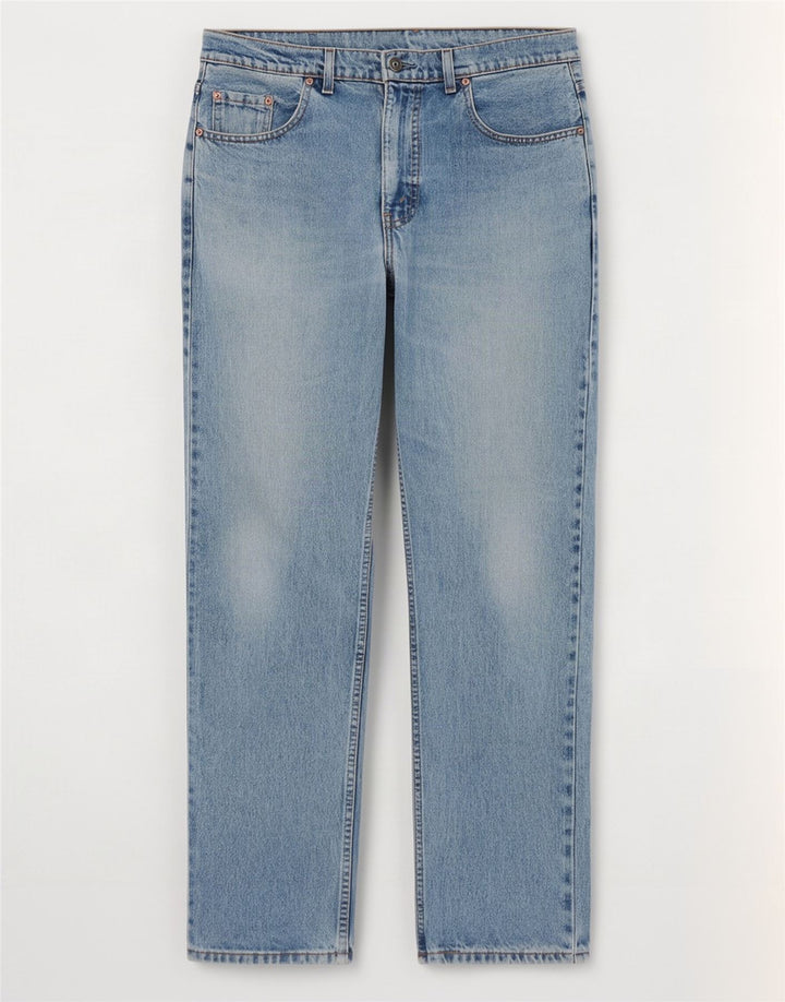 Levi's Herre 504 lige jeans W35 L32 blå bomuld