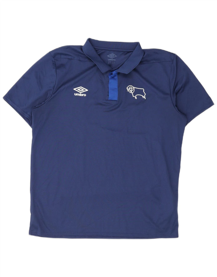 Umbro Herre Polo Shirt XL Navy Blue Polyester
