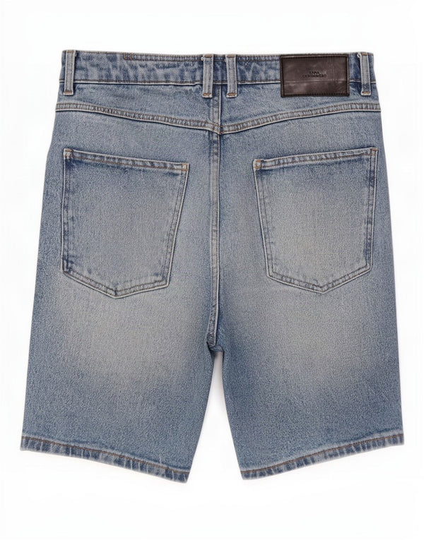 Zara Herre Denim Shorts EU 42 Large W32 Blå Bomuld