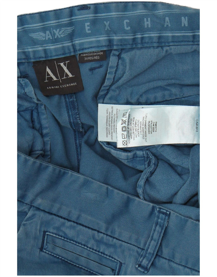 ARMANI EXCHANGE Herre Slim Chino Bukser W34 L32 Blå Bomuld