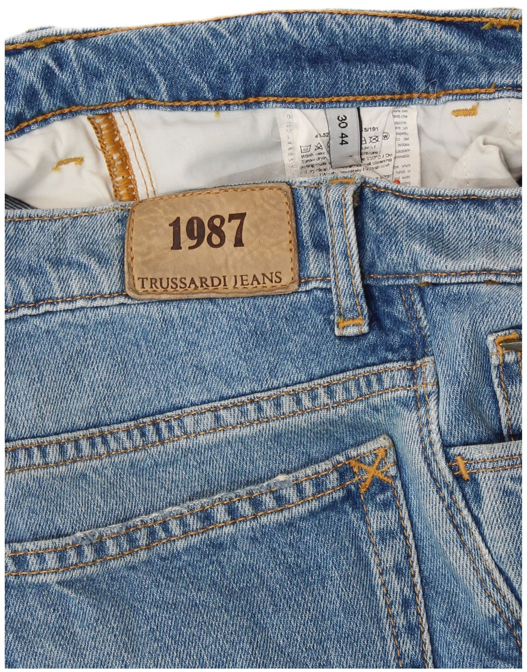 Trussardi Dame Crop Slim Jeans IT 44 Medium W30 L25 Blå Bomuld