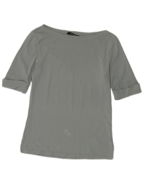 Ralph Lauren Dame Top 3/4 ærmer UK 12 Medium Grå