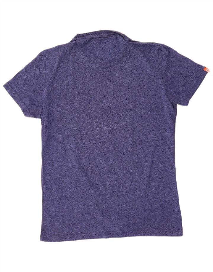 Superdry grafisk t-shirt til mænd, mellemblå flækket bomuld