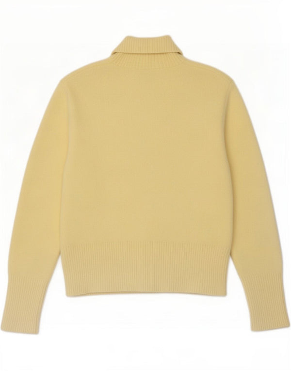 Zara Womens Turtle Neck Jumper Sweater UK 18 XL Yellow Nylon