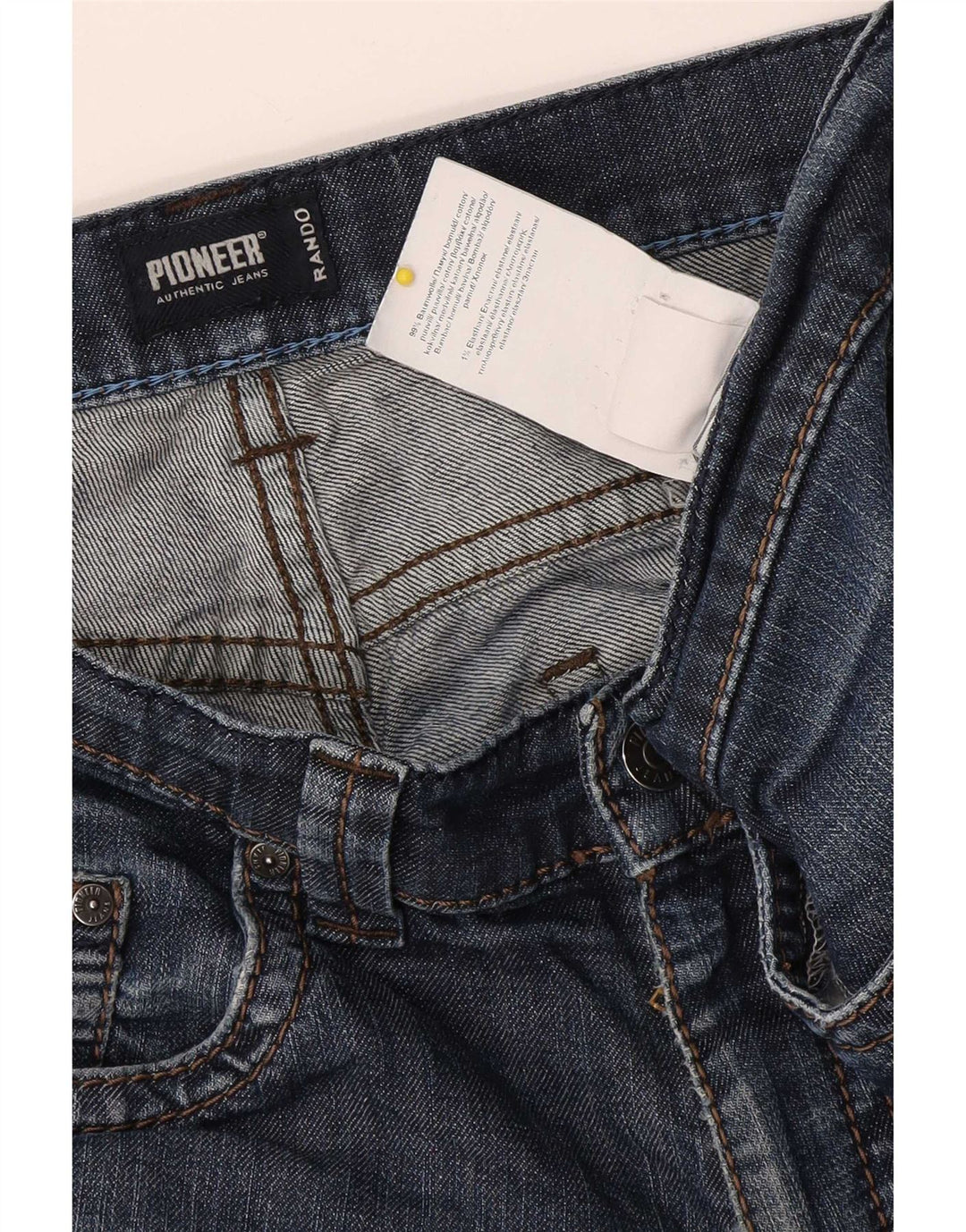 Pioneer Straight Jeans til mænd W36 L30 blå bomuld