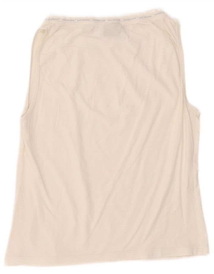 Trussardi Jeans Drenge Grafisk Vest Top 11-12 År Stor Hvid