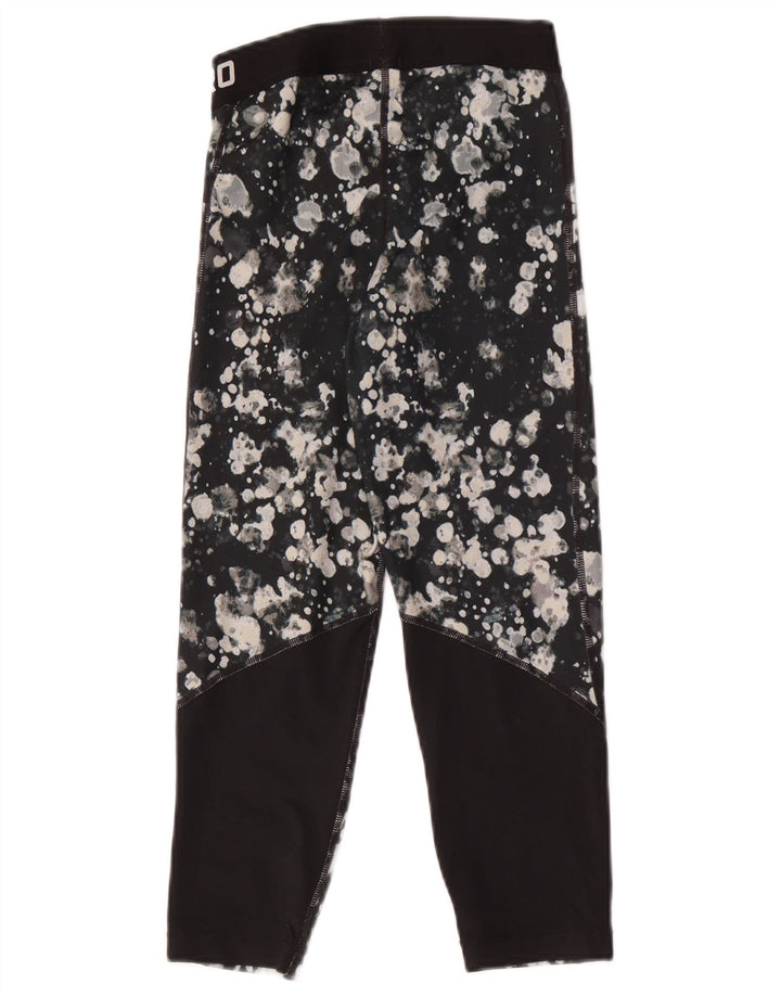 Nike Dame Grafiske Capri Leggings UK 4 XS Black Tie Dye Polyester