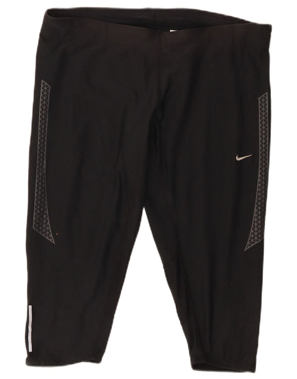Nike Dame Dri Fit Capri Leggings XL Sort Polyester Sports