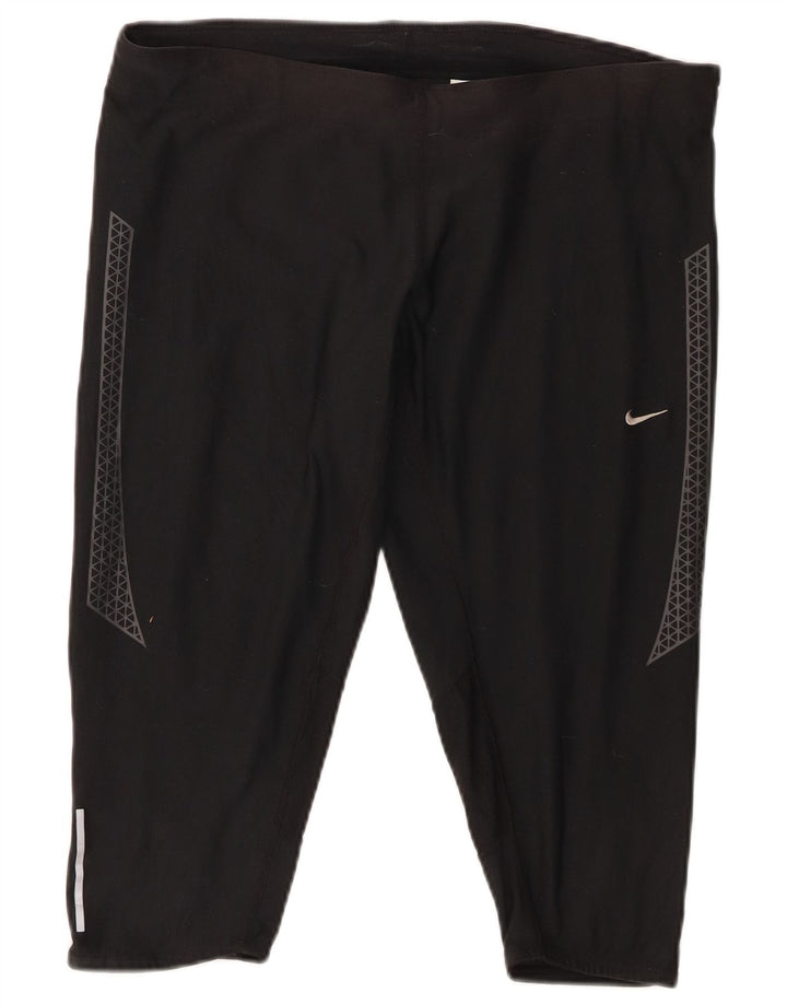 Nike Dame Dri Fit Capri Leggings XL Sort Polyester Sports