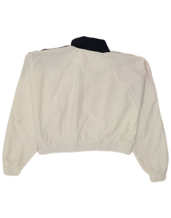 Reebok Womens Crop træningsdragt topjakke UK 4/6 XS White Colourblock