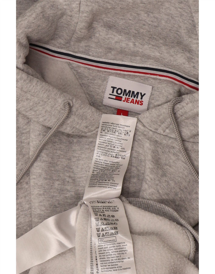 Tommy Hilfiger Herre hættetrøje med lynlås Stor grå bomuld