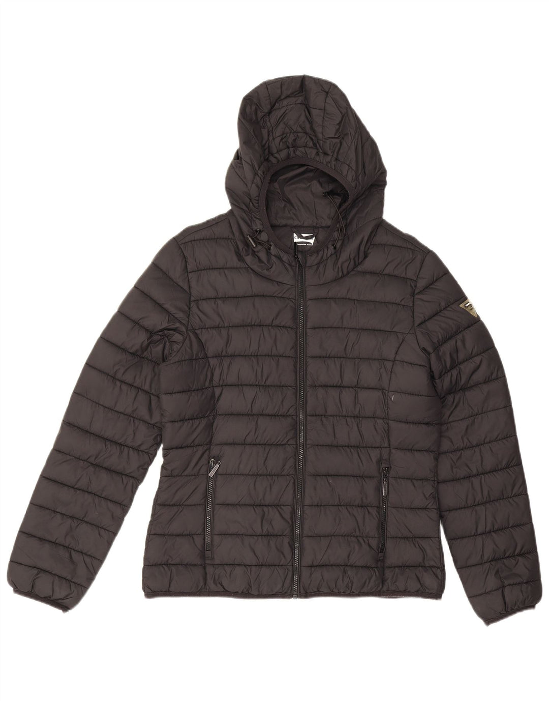 Carrera Polstret hættejakke til kvinder UK 14 Medium Sort Polyamid