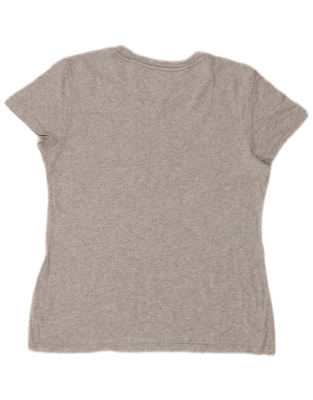 Tommy Hilfiger Dame Grafisk T-Shirt Top UK 14 Medium Grå Flecked