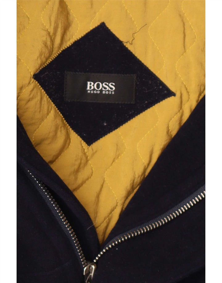 Hugo Boss Bomberjakke til mænd IT 48 Mellem marineblå uld