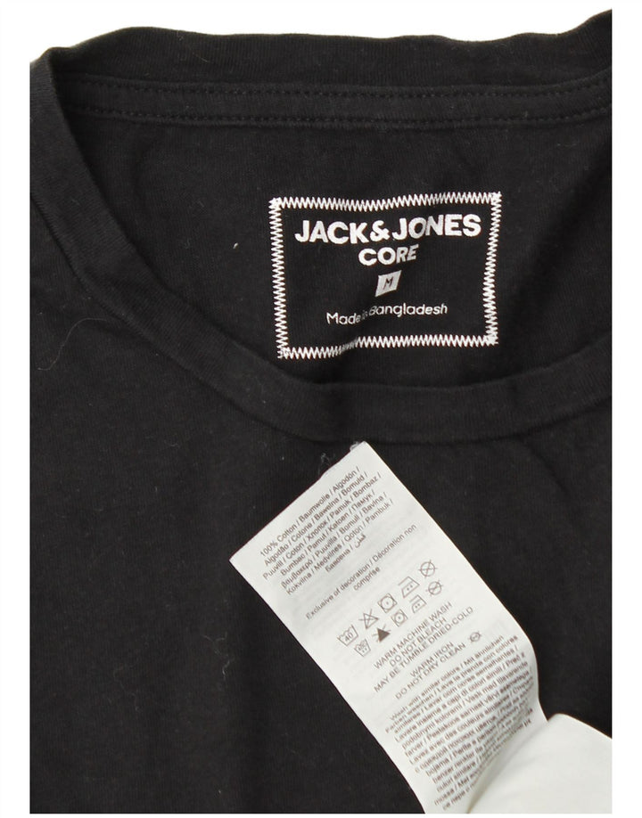 Jack & Jones Herre grafisk top Langærmet medium sort bomuld