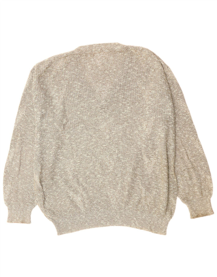 Rasica Herre V-hals sweater XL Grå Flecked