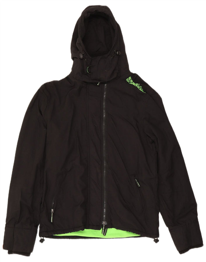 Superdry Windbreaker Jacket til mænd UK 42 XL sort nylon